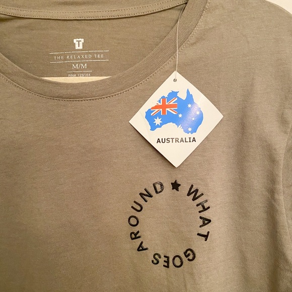 Cotton On Tops - Brand New Army Green “What Goes Around” T-shirt